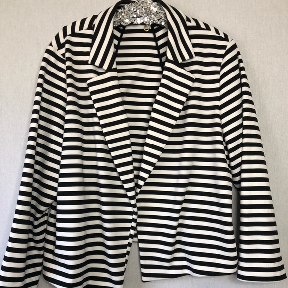 Chico's Jackets & Blazers - Chicos black and white stripes blazer